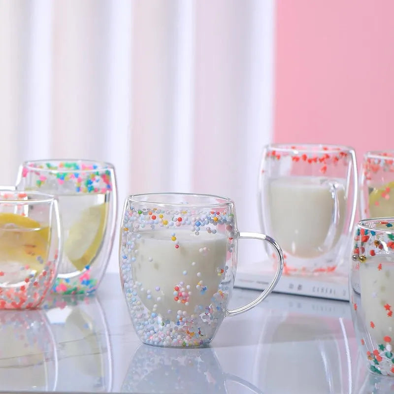 Double Walled Glass Mugs Home & Kitchen