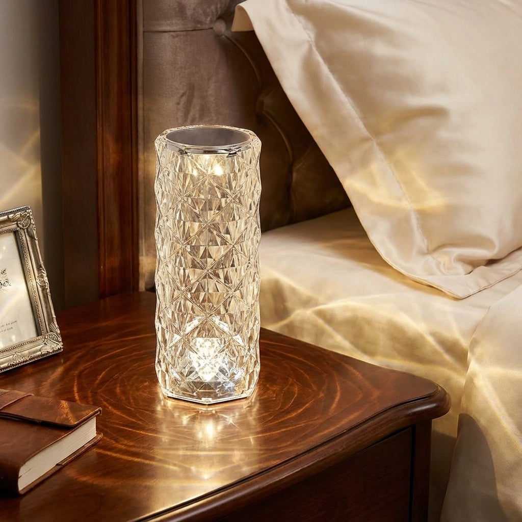 16 Color Changing Rose Crystal Diamond Table Lamp