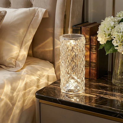 16 Color Changing Rose Crystal Diamond Table Lamp