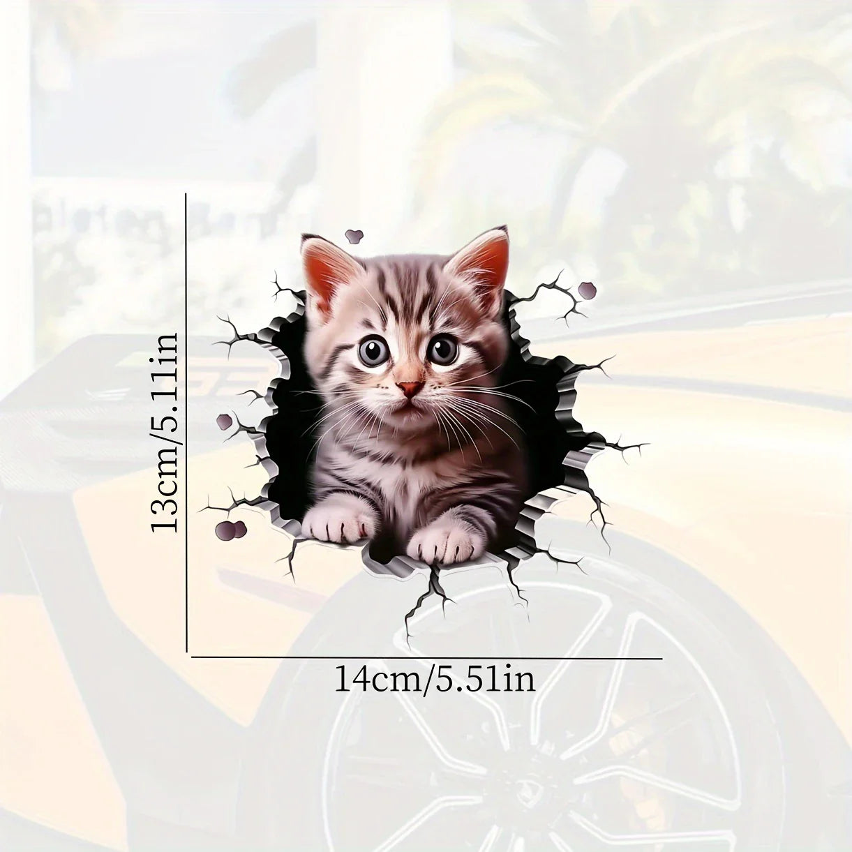 Durable Cat Pattern Car Sticker car accessories
