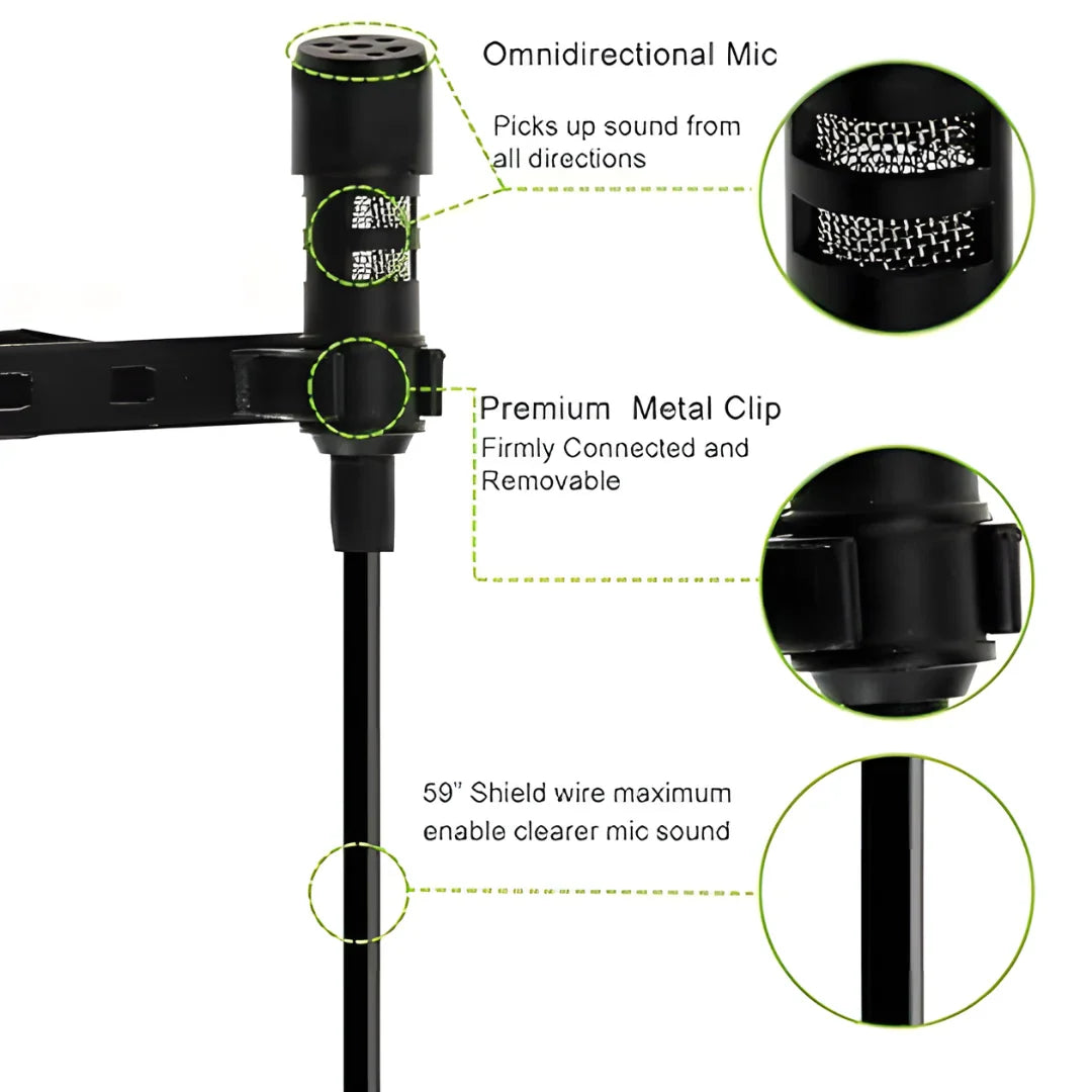 Dynamic Lapel Collar USB Omnidirectional Mic