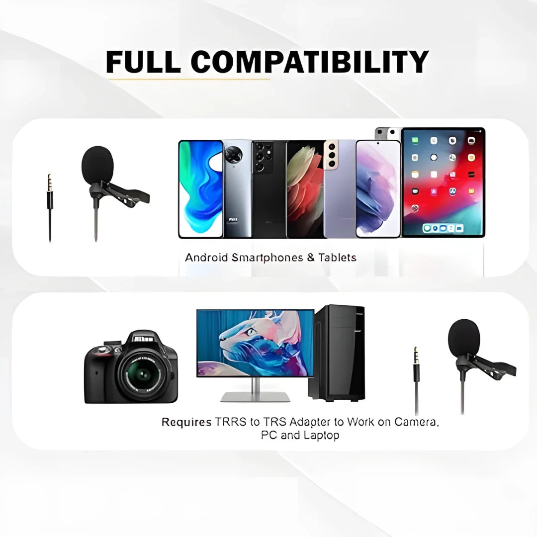 Dynamic Lapel Collar USB Omnidirectional Mic