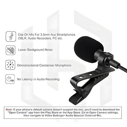 Dynamic Lapel Collar USB Omnidirectional Mic