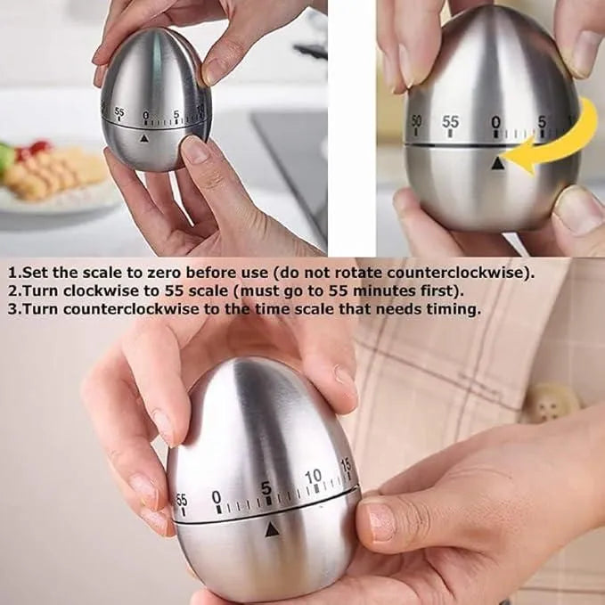 Egg Shaped Stainless Steel Timer Kitchenware
