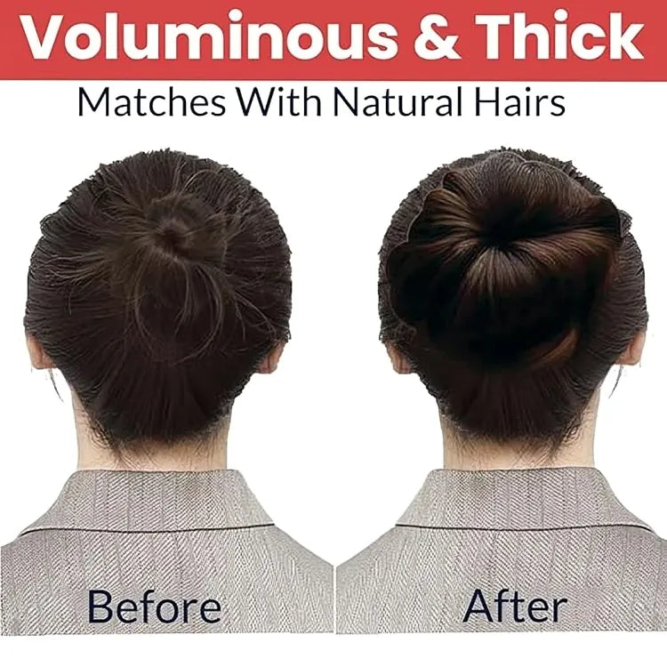 Elastic Artificial Hair Bun Brown & Black (Pack of 2)