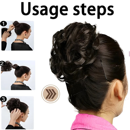 Elastic Hair Bun Pack