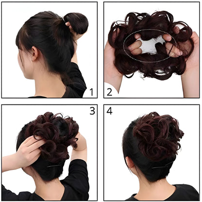 Elastic Hair Bun Pack