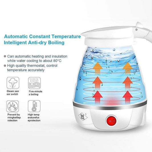 Electric Kettle Silicone Foldable Electric Water Kettle (600 ml)