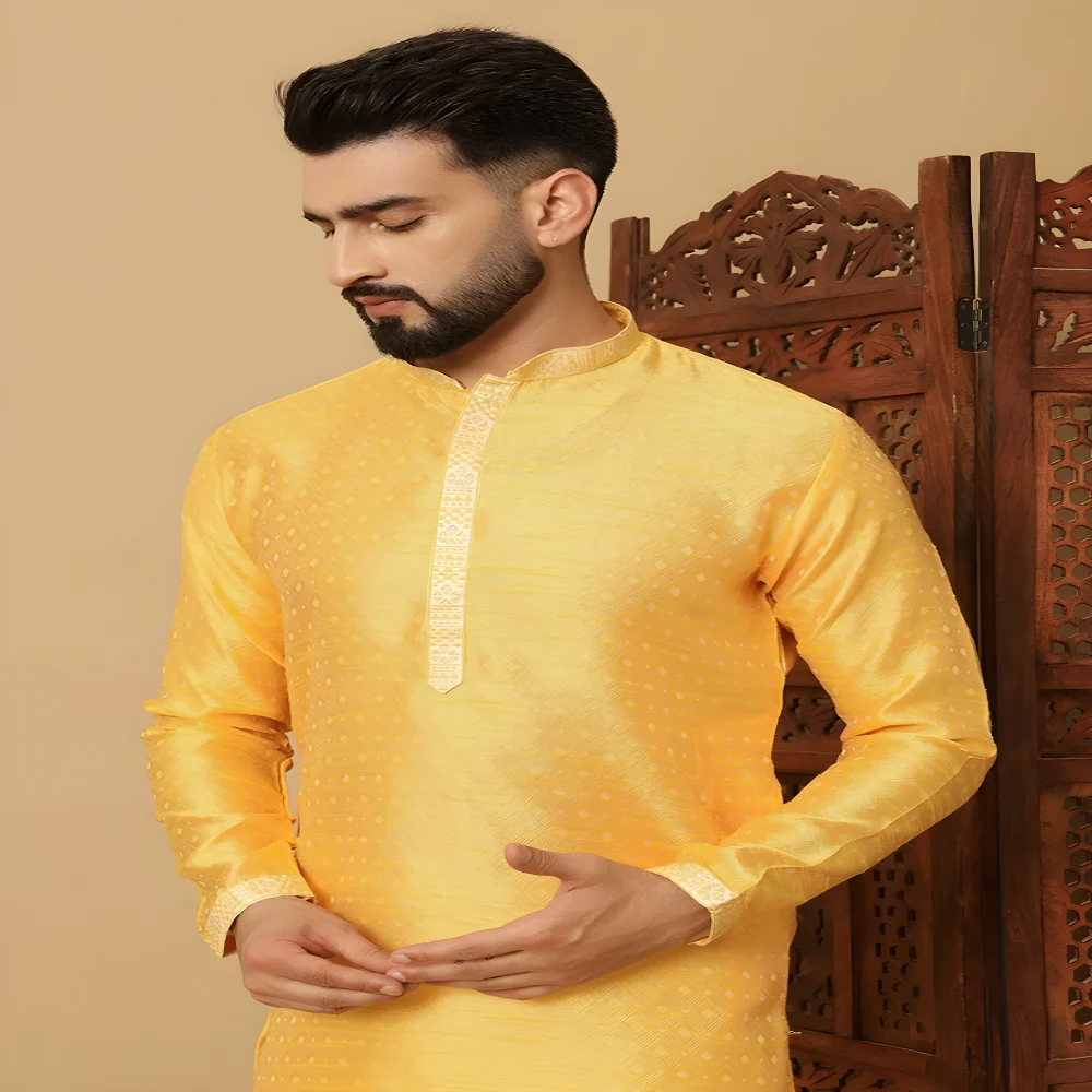 Elegant Yellow Festive Kurta