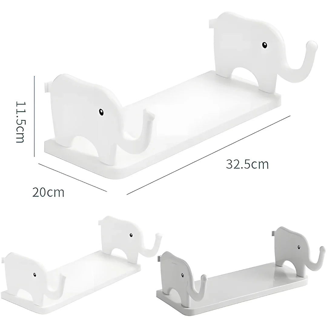 Elephant Shape Self Floating Wall Shelf
