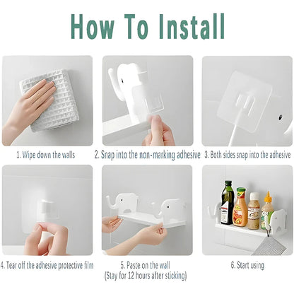 Elephant Shape Self Floating Wall Shelf