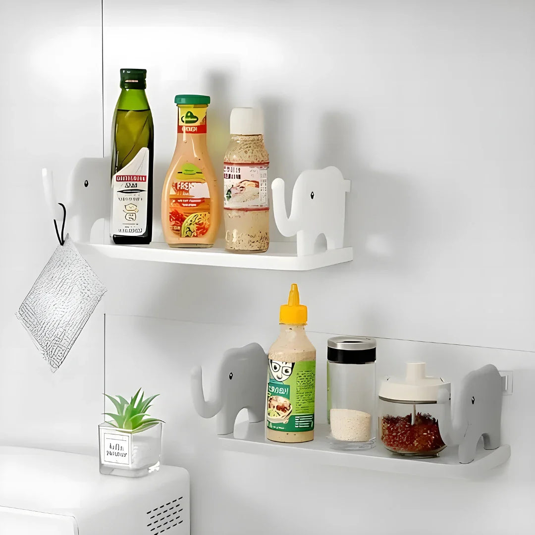 Elephant Shape Self Floating Wall Shelf