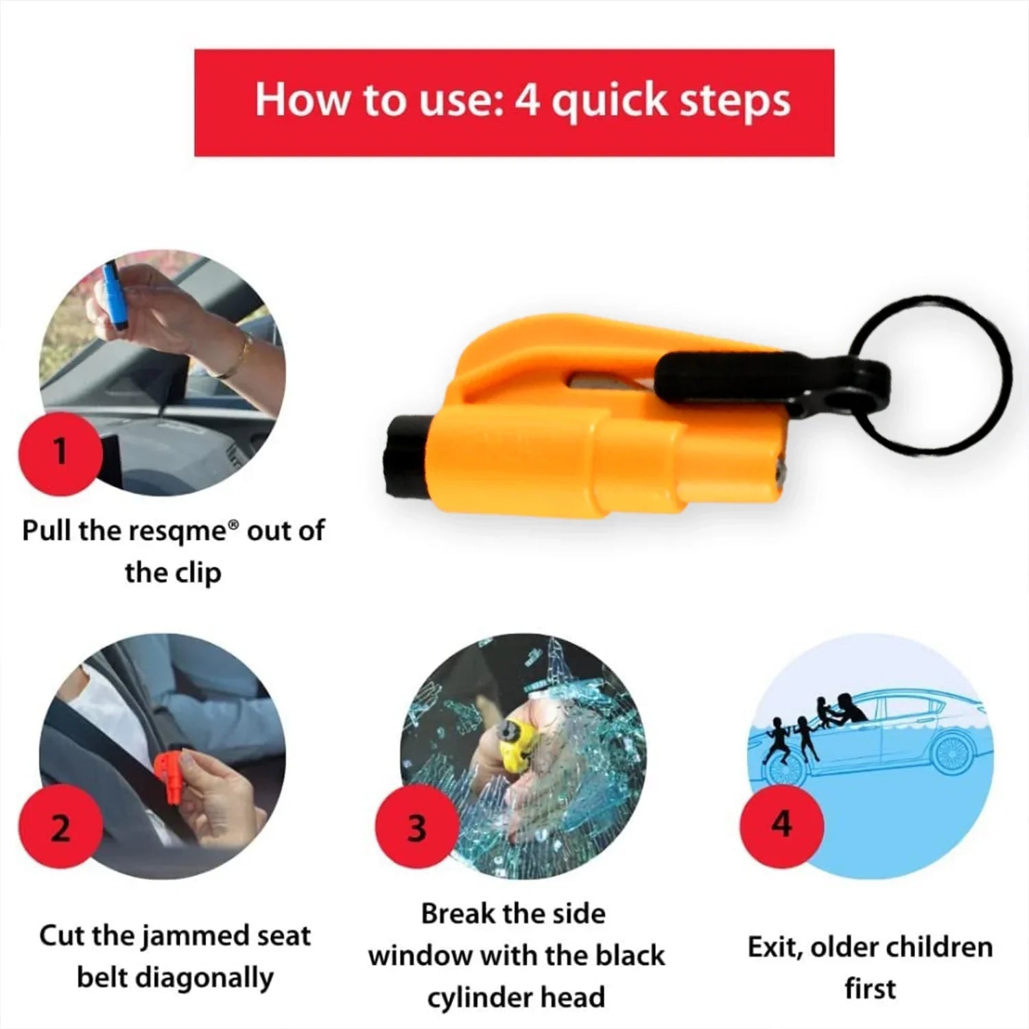Emergency Glass Breaker & Cutter - Automotive