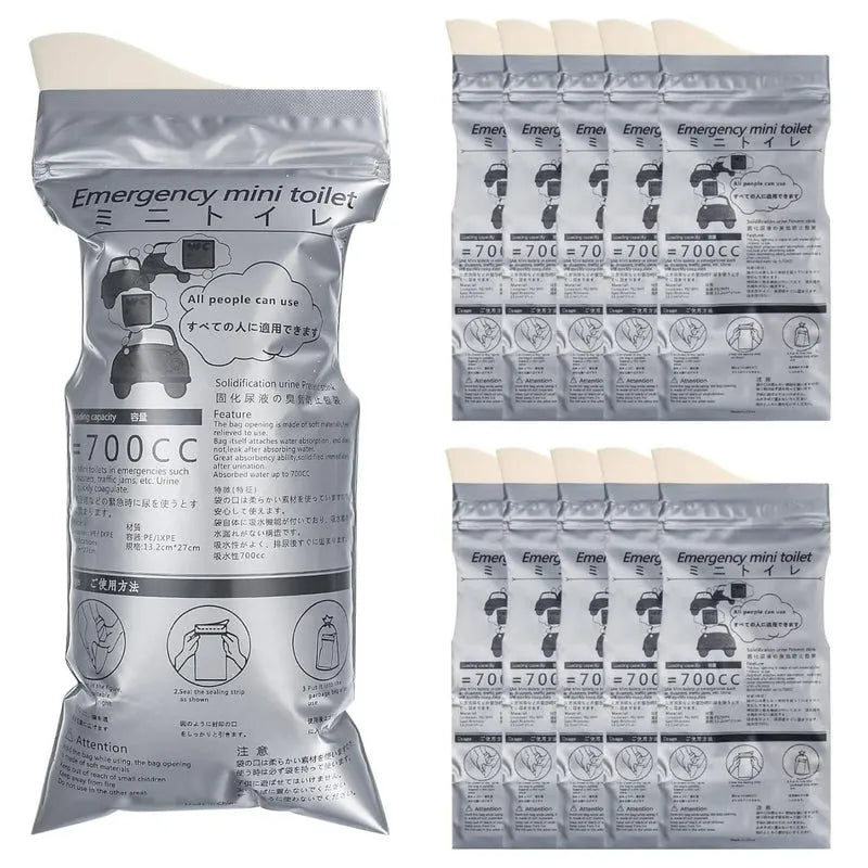 Emergency Mini Toilet Urine Bag (Pack of 4) Health