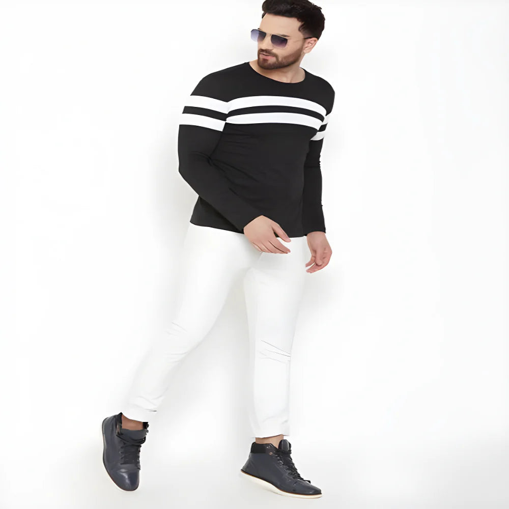 Essential Black Cotton Tees clothing