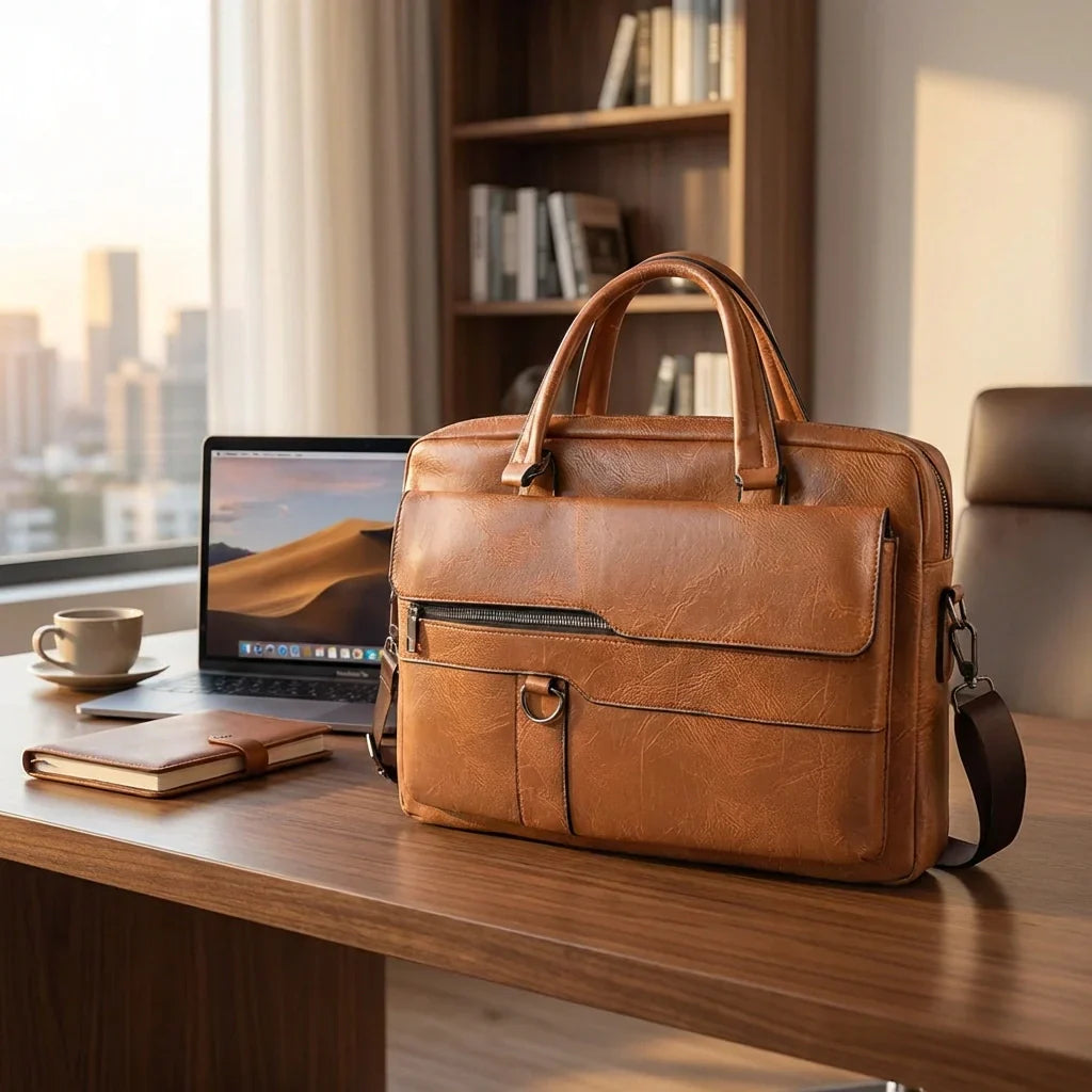 Best faux leather messenger briefcase - luggage & bags | 2026 | fast shipping