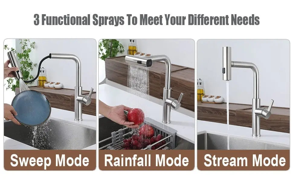 3 in 1 360 Waterfall Kitchen Faucet