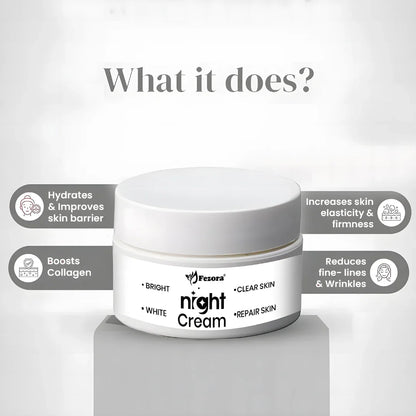 Fezora Brightening Night Comfort Cream 50 gm (Pack of 2)