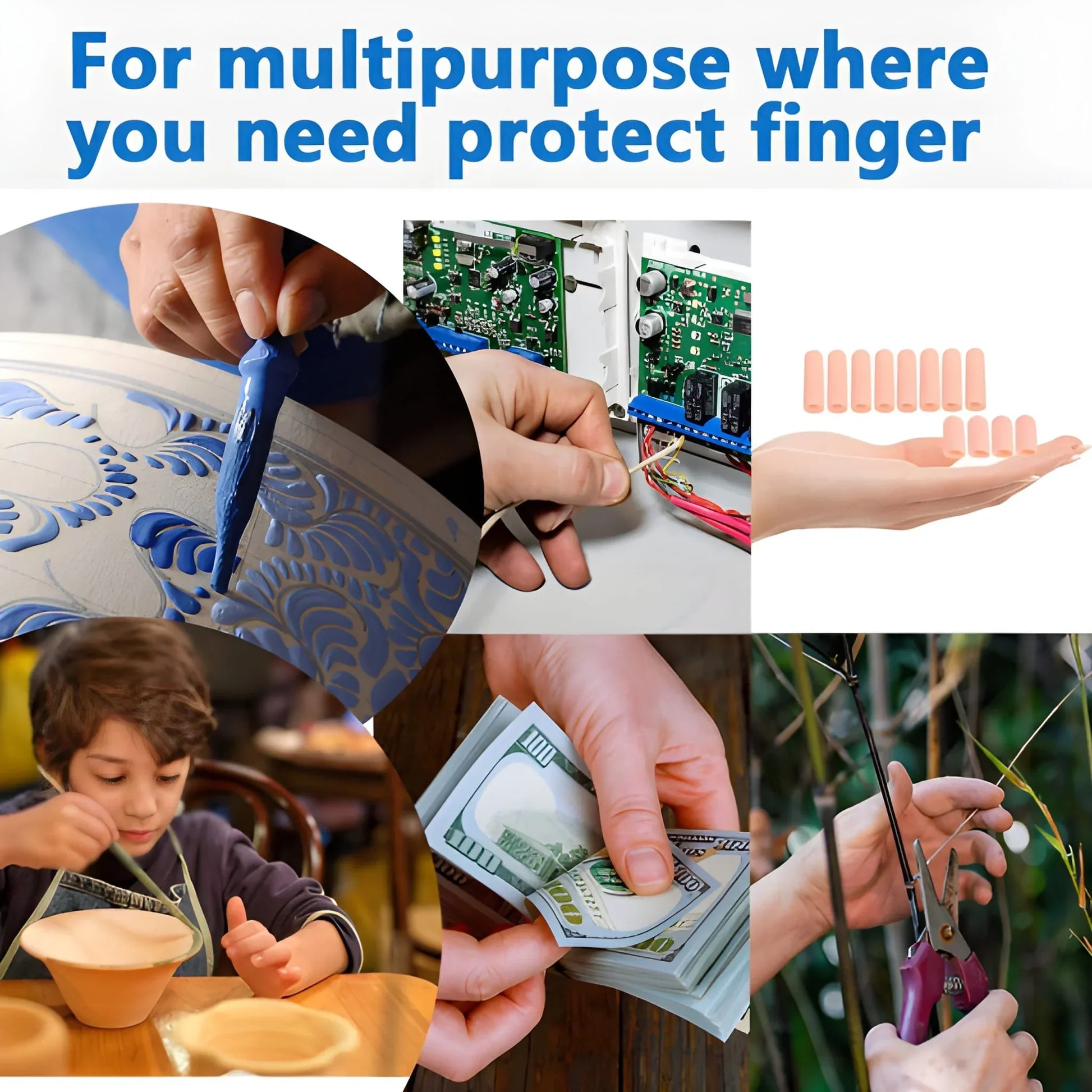 Finger Caps Silicone Protectors Sleeves - Health & Personal Care