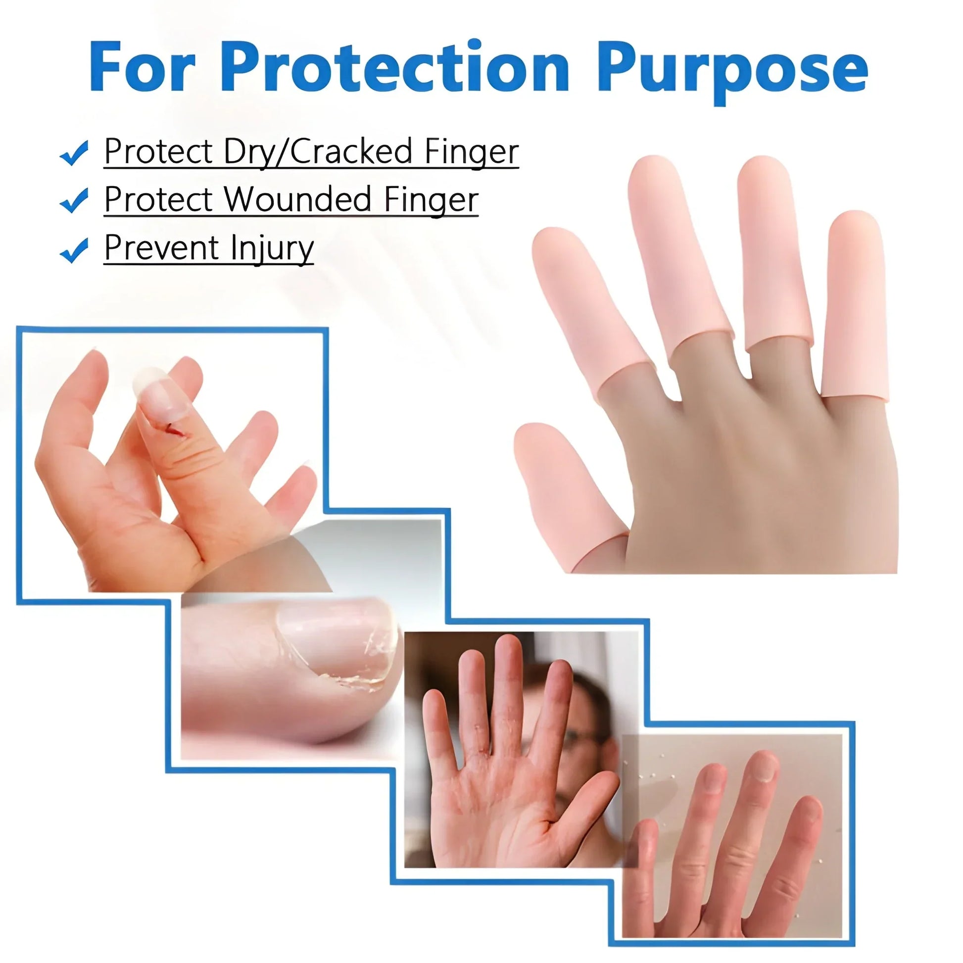 Finger Caps Silicone Protectors Sleeves - Health & Personal Care