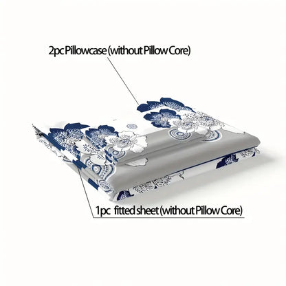 Fitted Bedsheet Contrast Pillow Cover Set home decor