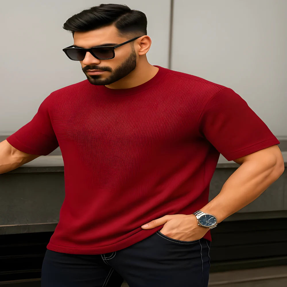 FlexFit Maroon T Shirt