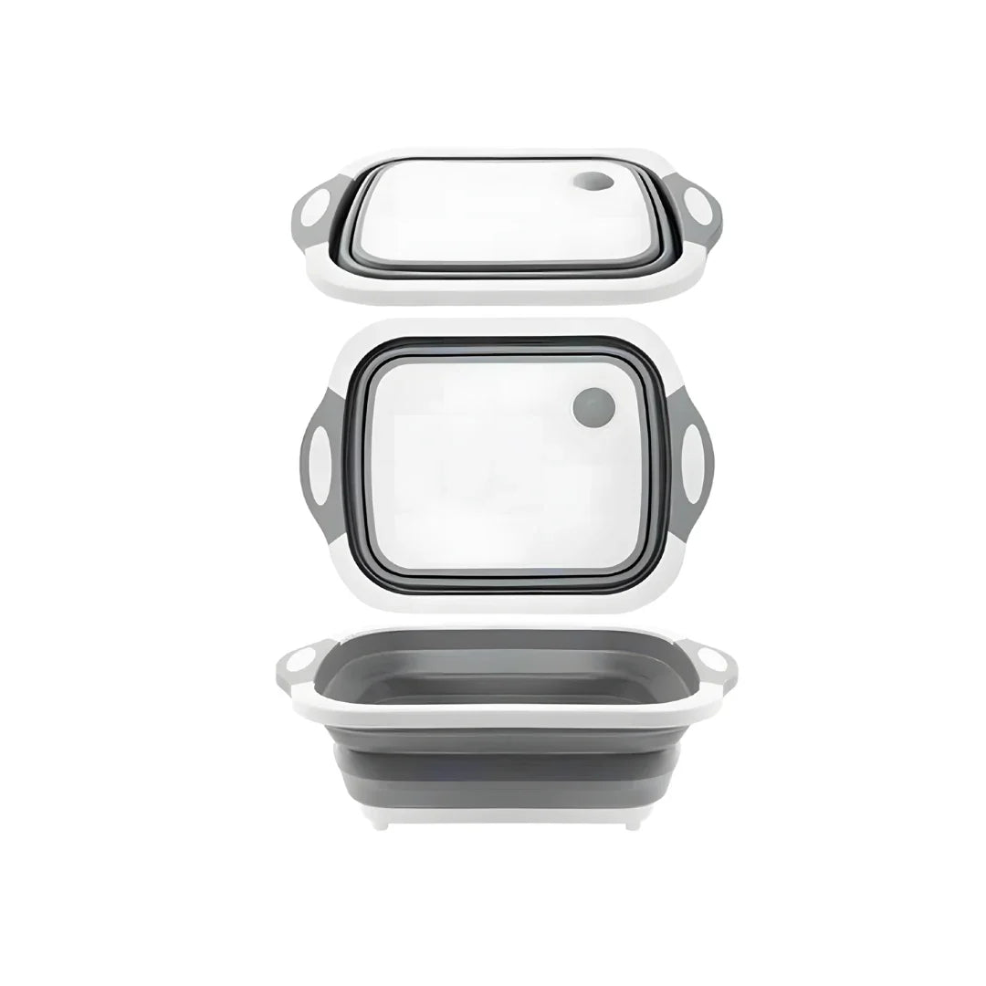 Folding Cutting Board with Basket