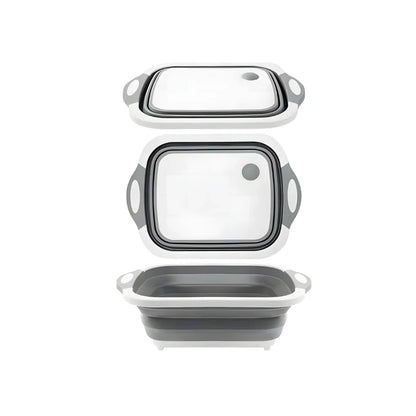 Folding Cutting Board with Basket