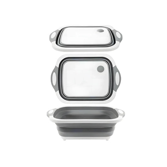 Folding Cutting Board with Basket