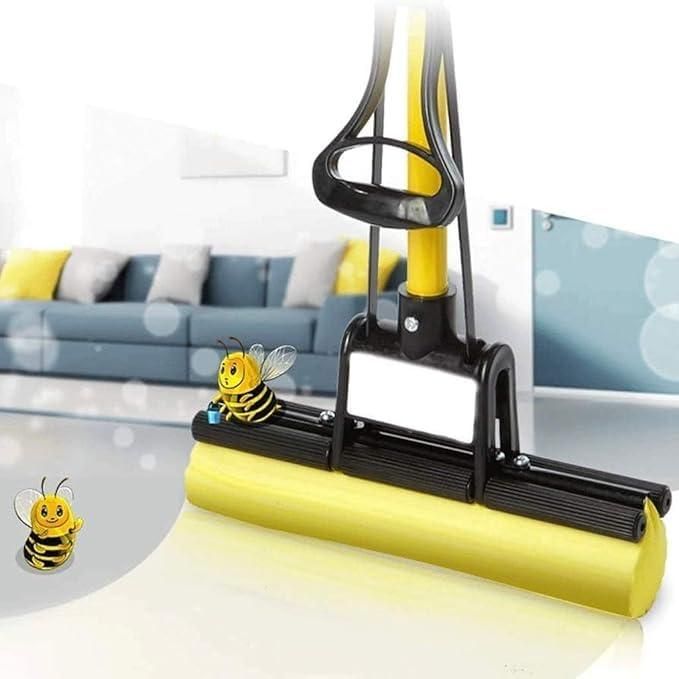 Folding Sponge Mop with Stainless Steel Handle – Easy Wring