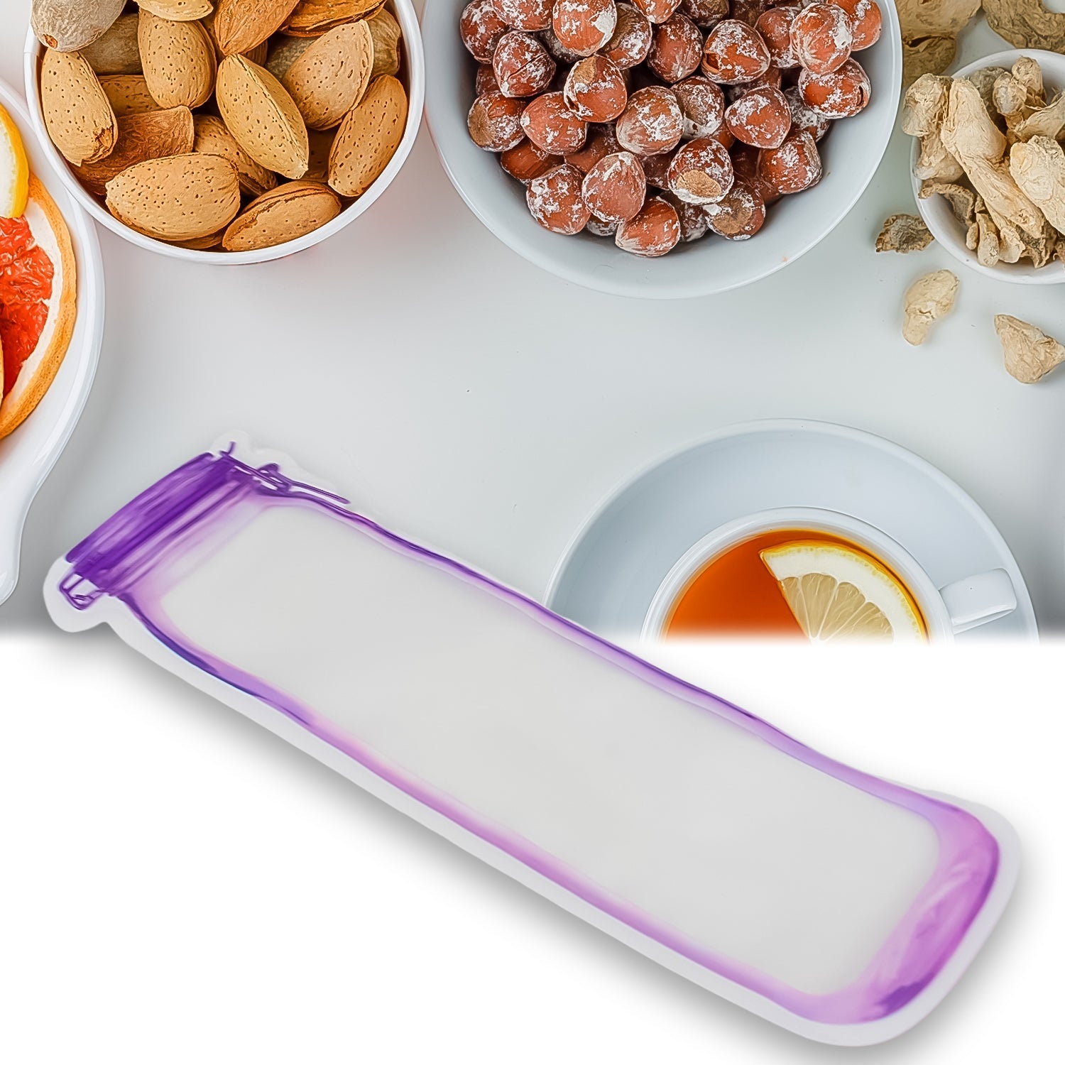 Food Storage Bag Bottles Shape Ziplock Bags Reusable (1 Pc 500 Ml) - Home & Kitchen