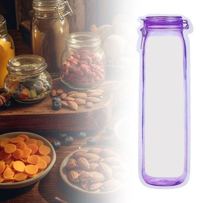Food Storage Bag Bottles Shape Ziplock Bags Reusable (1 Pc 500 Ml) - Home & Kitchen