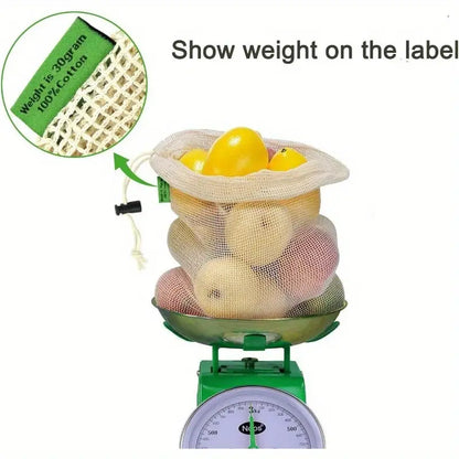 Fruit Bags For Vegetables And Fruits Reusable (Pack of 6) Home Accessories