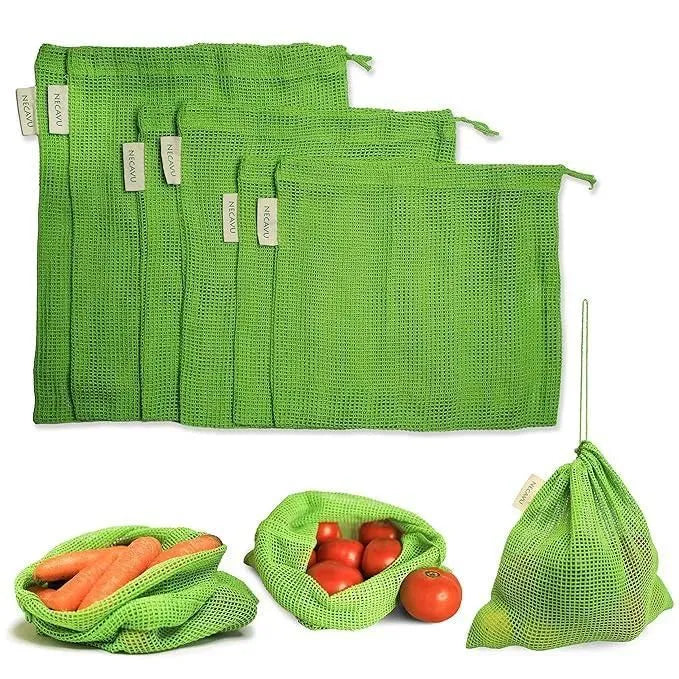 Fruit Bags For Vegetables And Fruits Reusable (Pack of 6) Home Accessories