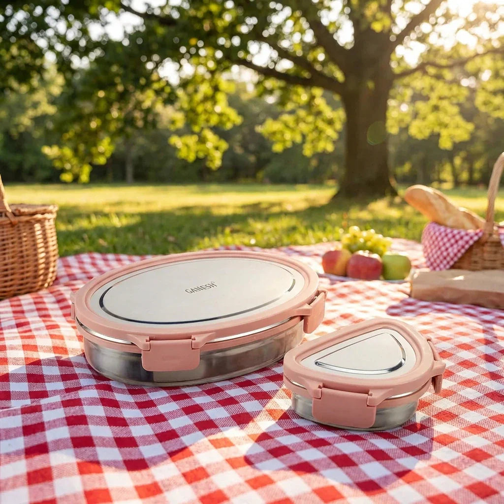 Best ganesh classy 2-piece lunch box set - containers | 2026 | fast shipping