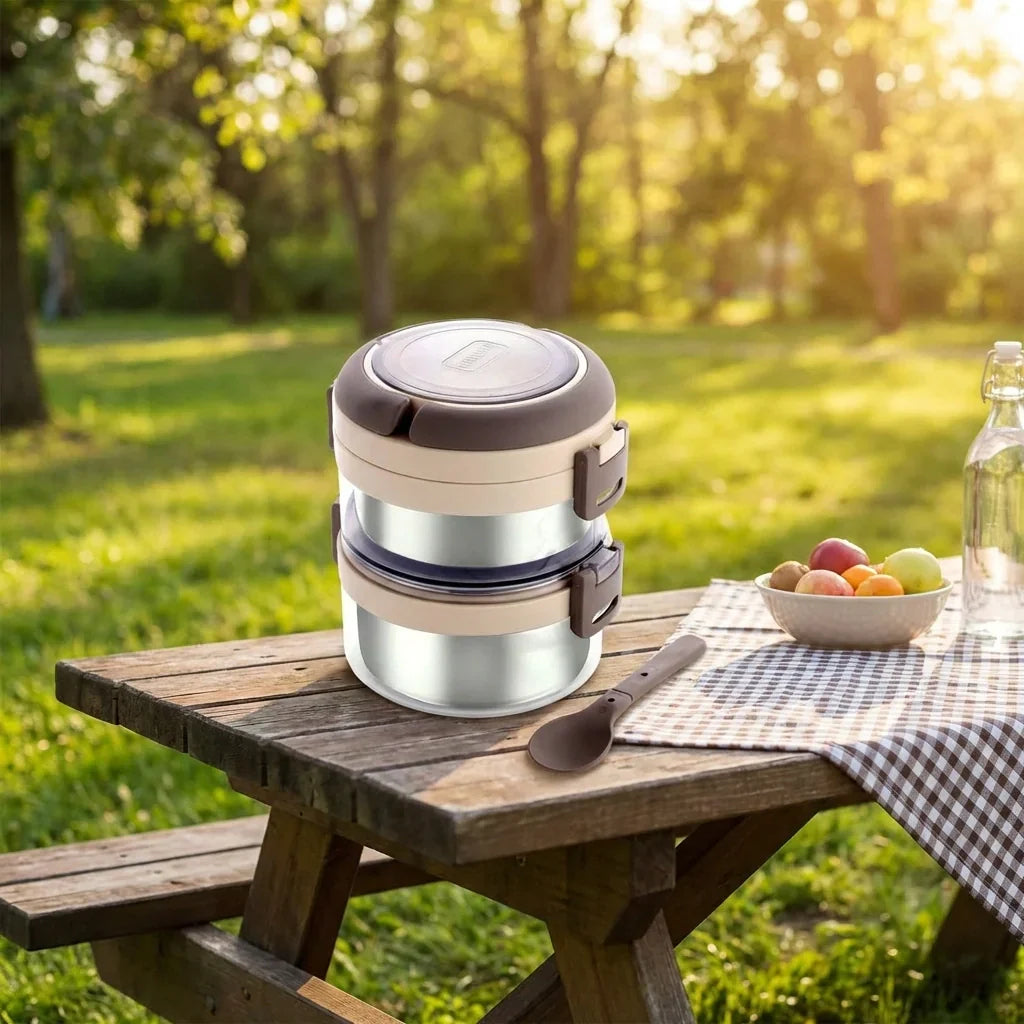 Best ganesh steko-2 double layer stainless steel insulated lunch box set - 2026 | fast shipping