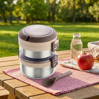 Best ganesh steko-2 double layer stainless steel insulated lunch box set - 2026 | fast shipping