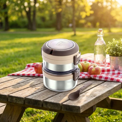 Best ganesh steko-2 double layer stainless steel insulated lunch box set - 2026 | fast shipping
