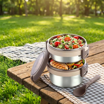 Best ganesh steko-2 double layer stainless steel insulated lunch box set - 2026 | fast shipping
