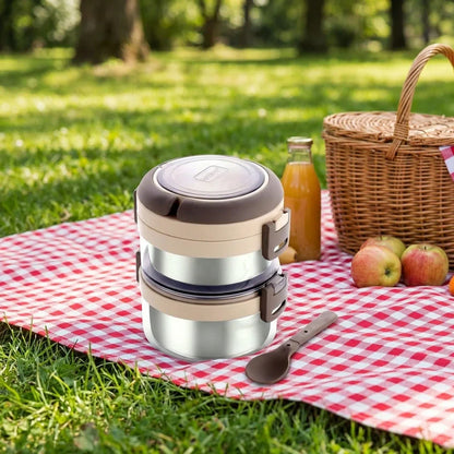 Best ganesh steko-2 double layer stainless steel insulated lunch box set - 2026 | fast shipping