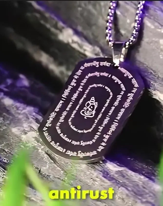 Ganpati Shlok Pendant with Chain