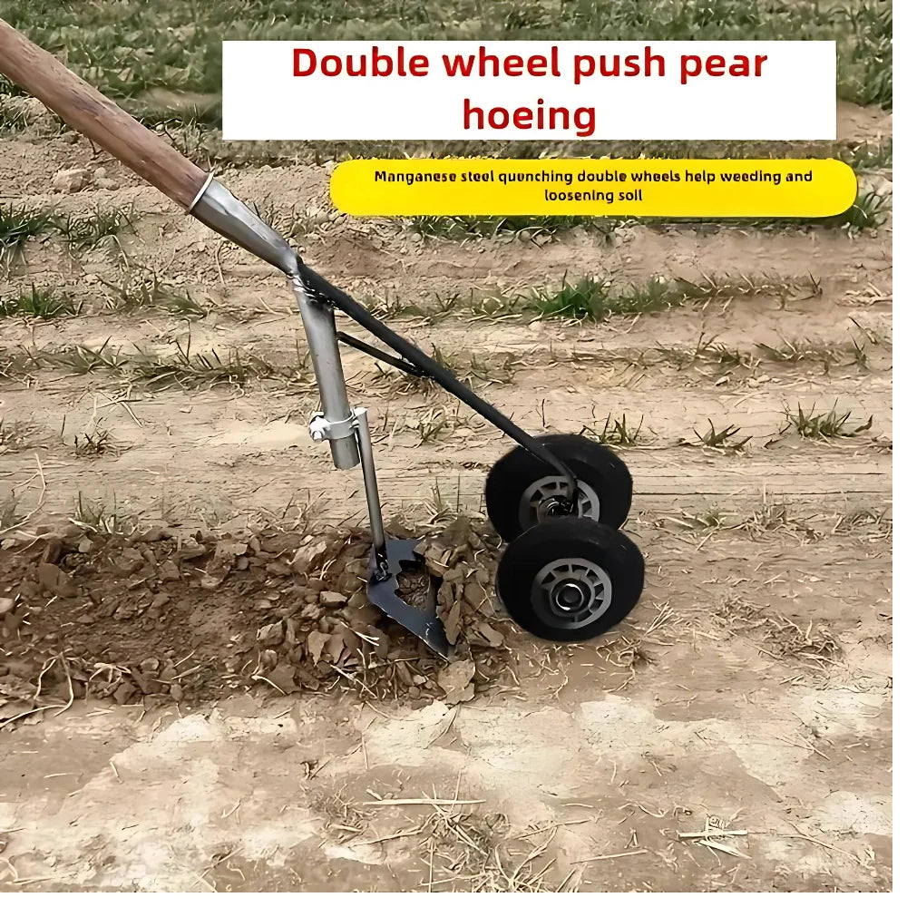 Garden Tool Supporter with Double Wheels