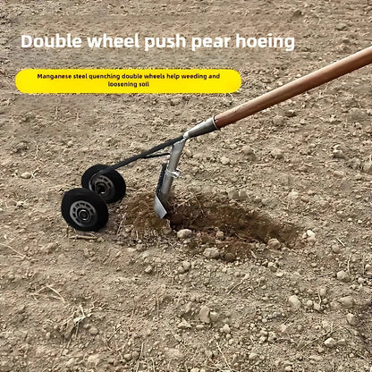 Garden Tool Supporter with Double Wheels