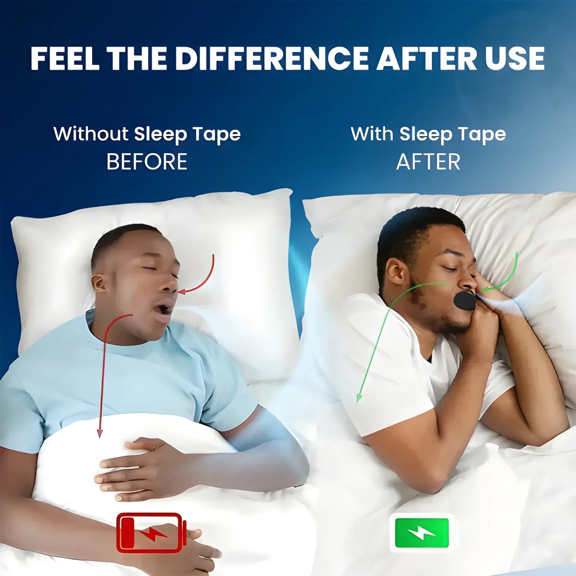 Easy Breathing Mouth Tape – 30 Pcs