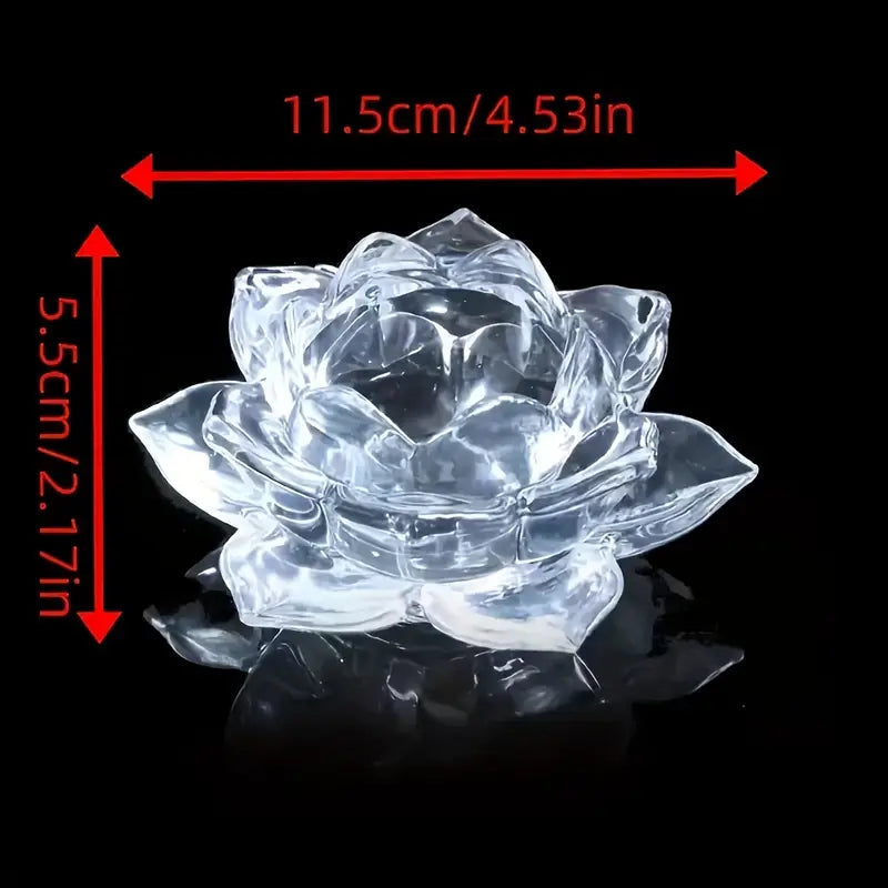 Glass Lotus Flower Tea Light Home Accessories