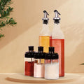 Glass Oil Dispenser & Spice Jar Set – 5 Pcs
