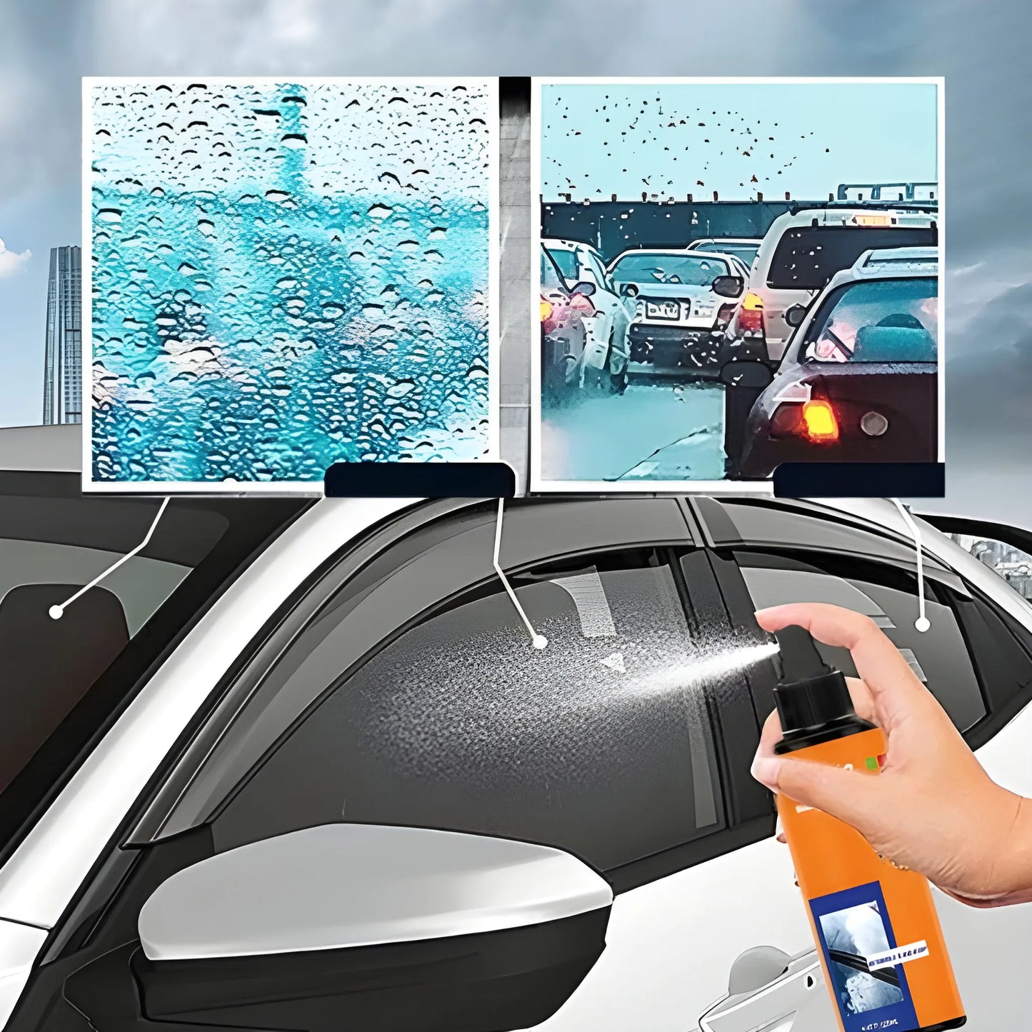 Glass Rain Repellent Spray