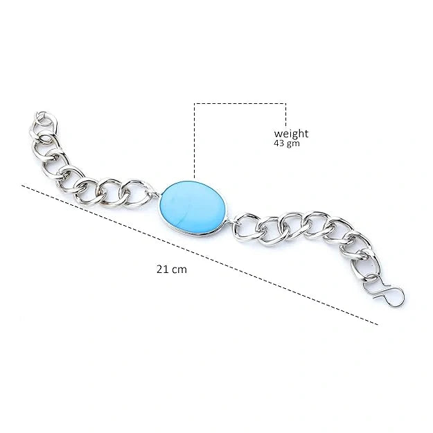 Gleaming Beads & Silver Plated Men’s Bracelet jewelry