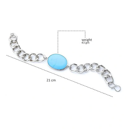 Gleaming Beads & Silver Plated Men’s Bracelet jewelry