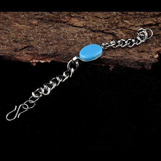 Gleaming Beads & Silver Plated Men’s Bracelet jewelry